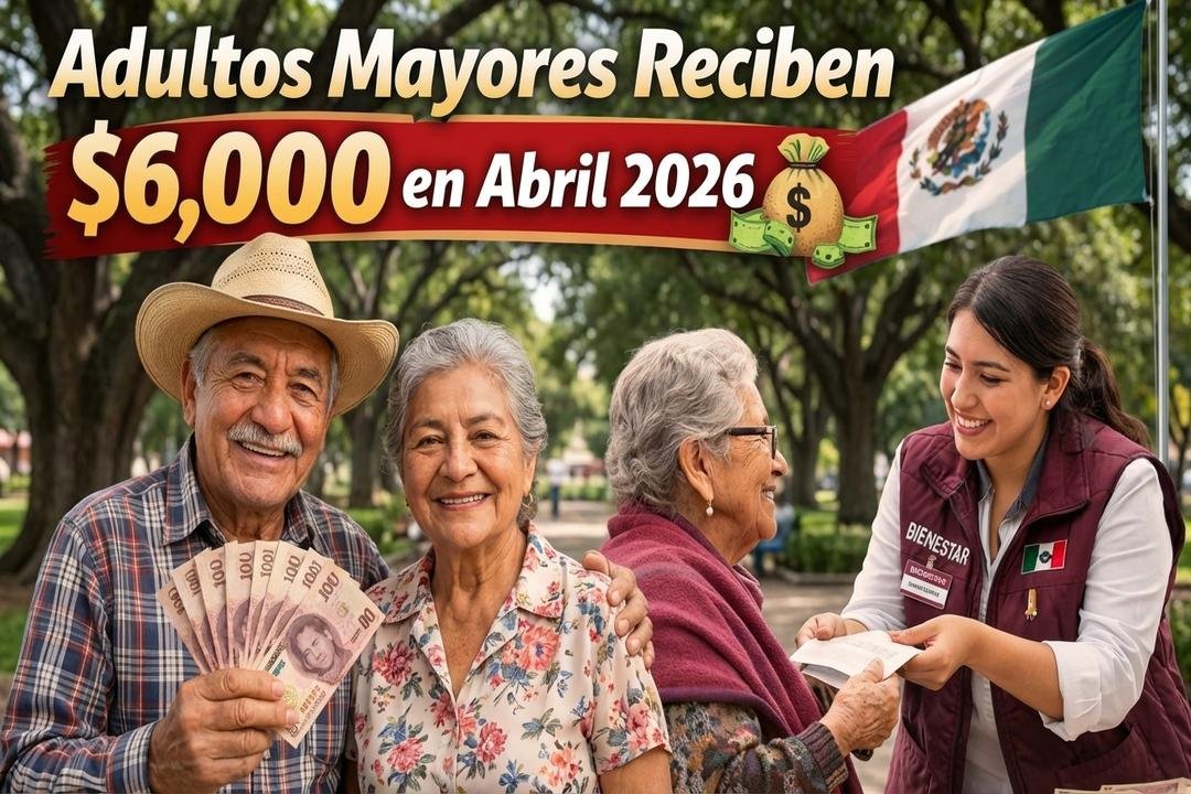 Adultos Mayores Reciben $6,000 en Abril 2026