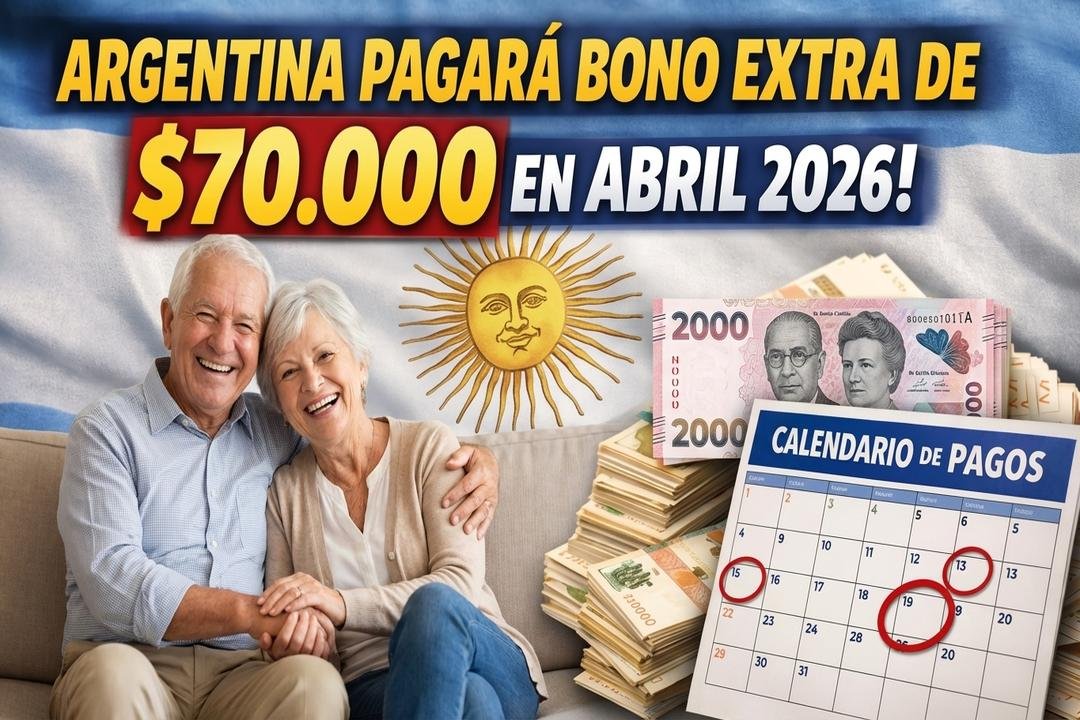Argentina Pagará Bono Extra de $70,000 en Abril 2026
